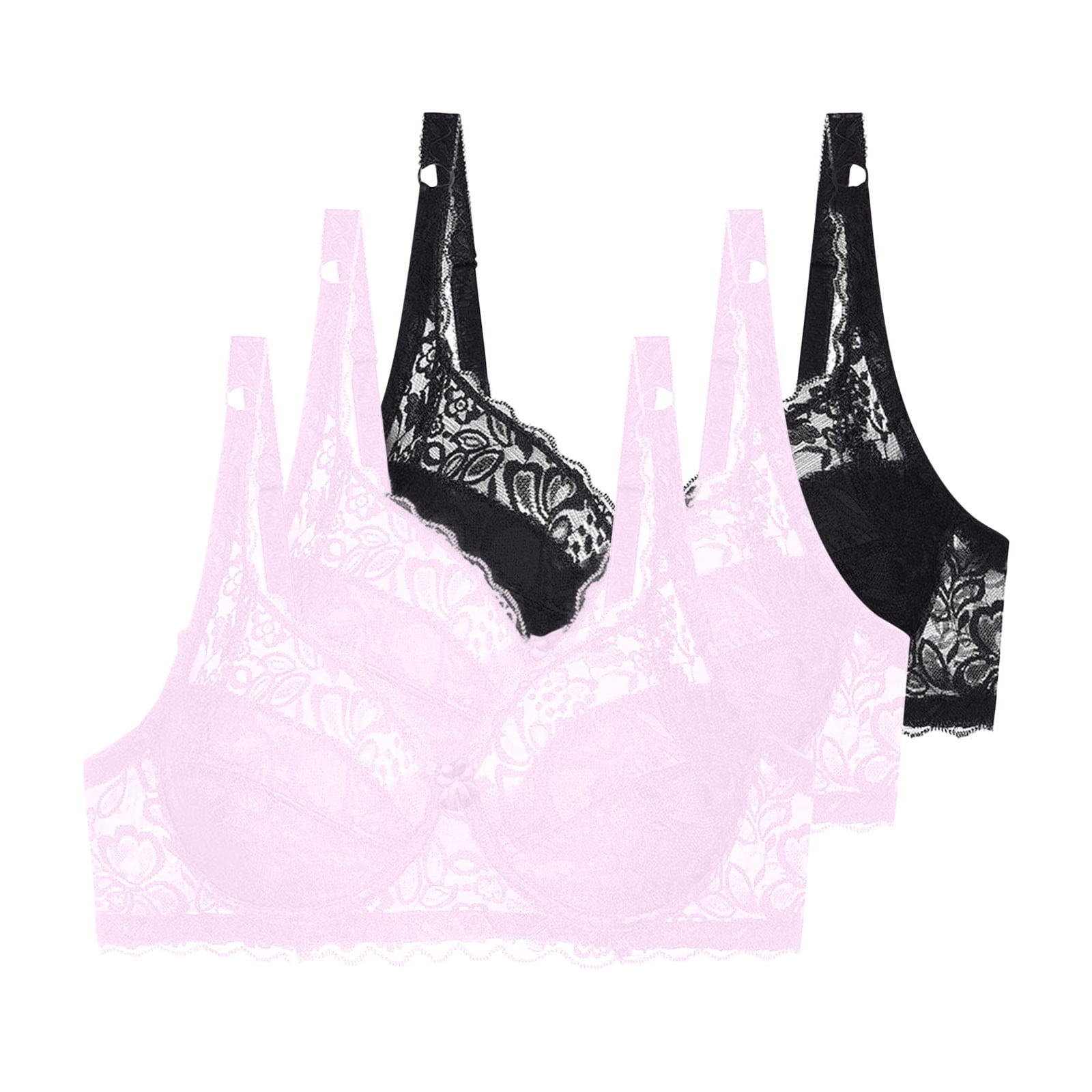 AHTJRT 3 Pack Underwire Bras for Women Plus Size Padded Supportive