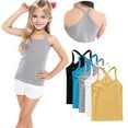 thumbnail image 1 of AHTJRT 5 Pack Tank Tops for Girls Crisscross Racerback Cami Tops Outdoor Beach Running Trainning Vest Cotton Comfy Breathable Tops Gray#02 8 Years, 1 of 9