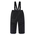 thumbnail image 1 of AHTJRT Bib Overalls for Girls Boys Adjsustable Straps Straight Leg Snow Ski Pants Winter Thermal Waterproof Wind Resistant Pants Black 6-7 Years, 1 of 2