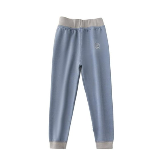 AHTJRT Boys Girls Cotton Pants Kids Unisex Long Thermal Underwear Bottoms Stretchy Soft Pajama Pants for Cold Weather Blue 13-14 Years