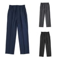 thumbnail image 1 of AHTJRT Boys Girls Dress Pants Elastic Waist Straight Leg School Uniform Trousers Lightweight Formal Pants Gray 6-7 Years, 1 of 10