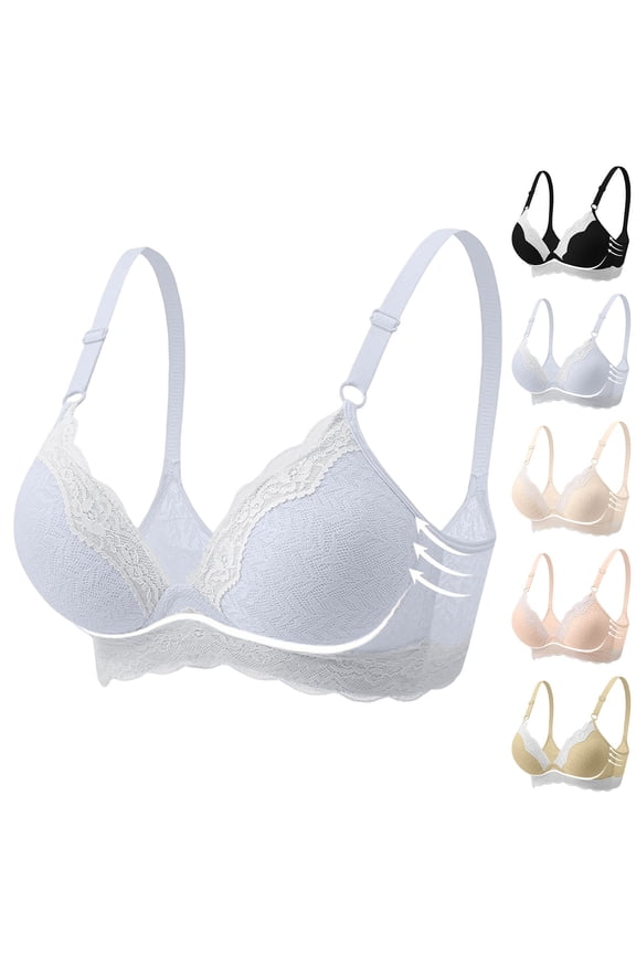 Bralettes for Women Push-Up Wireless Lace Bra Crochet Deep V Neck Racerback Cami Tank Tops with Adjustable Straps Beige 85C