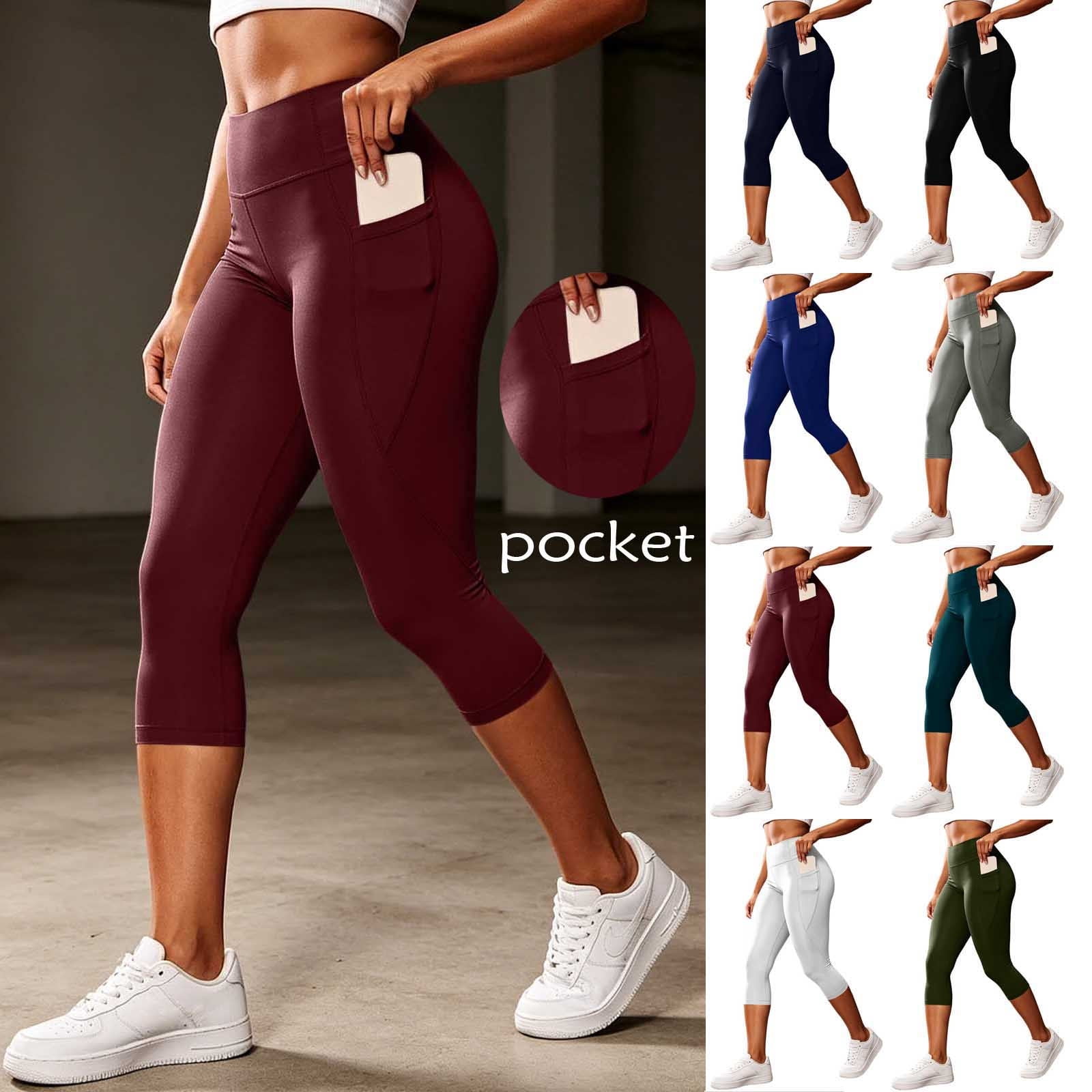 AHTJRT Capri Leggings For Women High Waisted Seamless Active Yoga Pants ahtjrt-capri-leggings-for-women-high-waisted-seamless-active-yoga-pants
