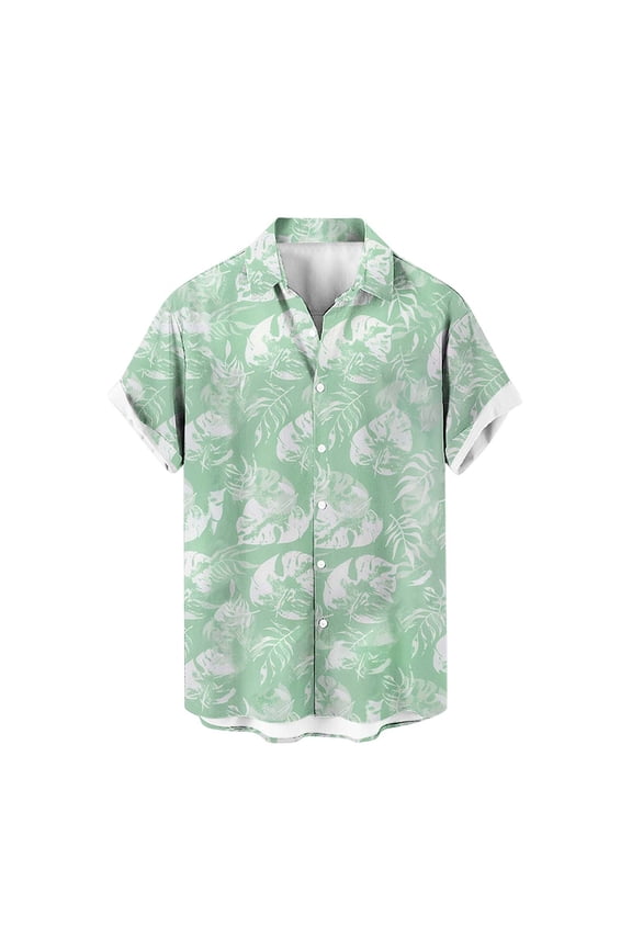 Classic Aloha Hawaiian Shirt for Men with Pineapple Prints Button Down Short Sleeve Shirt Multicolor XL