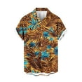 thumbnail image 1 of AHTJRT Classic Hawaiian Shirt for Men with Tropical Fern Layers Sunset Landscape Short Sleeve Shirt Multicolor 3XL, 1 of 5