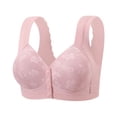 thumbnail image 1 of AHTJRT Daisy Bras for Men Seamless Front Snap Closure Push Up Bralettes No Underwire Comfy Convenient Supportive Bras Pink 42, 1 of 4