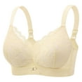 thumbnail image 1 of AHTJRT Daisy Lace Bras for Women Full Coverage Breathable Sheer See Through Bralettes Push Up Suppportive Seamless Bras White L, 1 of 2