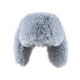 thumbnail image 1 of AHTJRT Fuzzy Bunny Hat for Women Fashion Solid Color Girls Cute Ear Protection Beanie Hats Outdoor Skiing Cycling Skullcaps Blue Free Size, 1 of 2