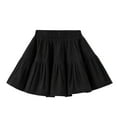 thumbnail image 1 of AHTJRT Girl's Skirt Basic Ruffled Mini Skirt Fashion 2026 Fall Spring Corduroy Skirts Stretchy High Waist A-Line Dance Skirts Black 12-13 Years, 1 of 5