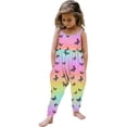 thumbnail image 1 of AHTJRT Girls Summer Rompers Graphics Spaghetti Straps Long Jogger Jumpsuits Loose Fit Sleeveless Overalls Multicolor#05 4-5 Years, 1 of 6