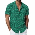 thumbnail image 1 of Wrtxtat Hawaiian Shirt for Men Floral Tropical Printed Casual Lapel Short Sleeve Button Down Shirts Cozy Summer Beach Cruise Vacation Aloha Shirt Multicolor#24 XL, 1 of 8