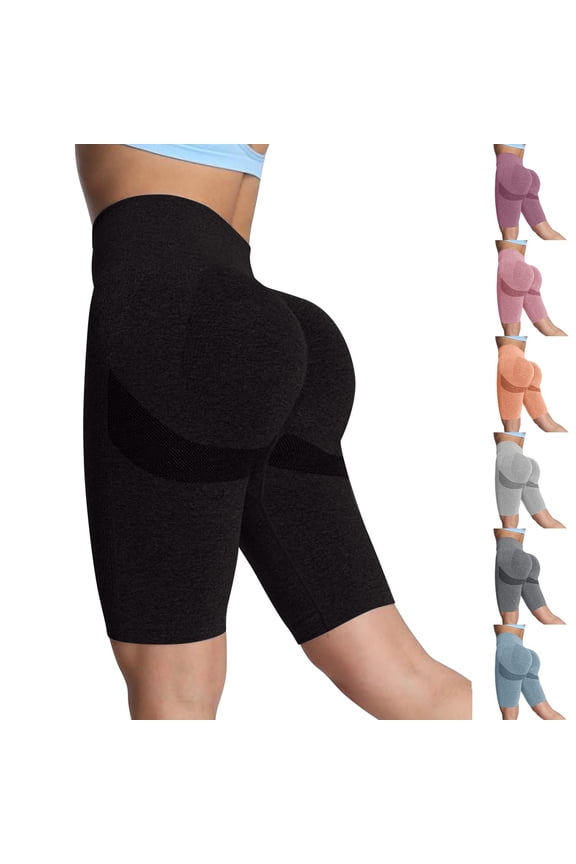 High Waist Capri Yoga Pants for Women Lightweight Breathable Butt Lift Tummy Control Stretchable Leggings Fall Winter Running Volleyball Cropped Pants Black S