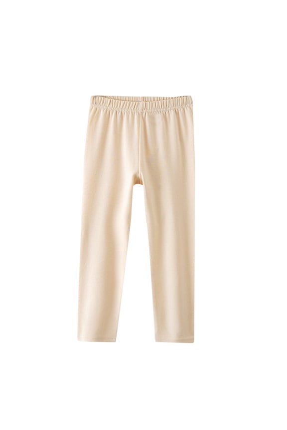 Kids Lounge Pants Girls Boys Stretchy Soft Night Sleepwear Trousers Elastic Waist Straight Leg Pants Casual Fall Spring Bottoms Beige 14-15 Years