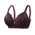 thumbnail image 1 of AHTJRT Ladies' Lace-Patterned Full Coverage Bra with Underwire, Plus Size & Lightweight Lift for Daily Wear. Coffee 41.73-43.31'', 1 of 6