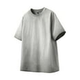 thumbnail image 1 of AHTJRT MENS Vintage Oversized Acid Wash Cotton T-Shirt Baggy Loose Streetwear Unisex Tees Gray XL, 1 of 3