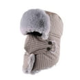 thumbnail image 1 of AHTJRT Men's Aviator Trapper Hat Warm Sherpa Fleece Lined Ushanka Eskimo Caps Winter Windproof Outdoor Skiing Hunting Cycling Hats Coffee Free Size, 1 of 2