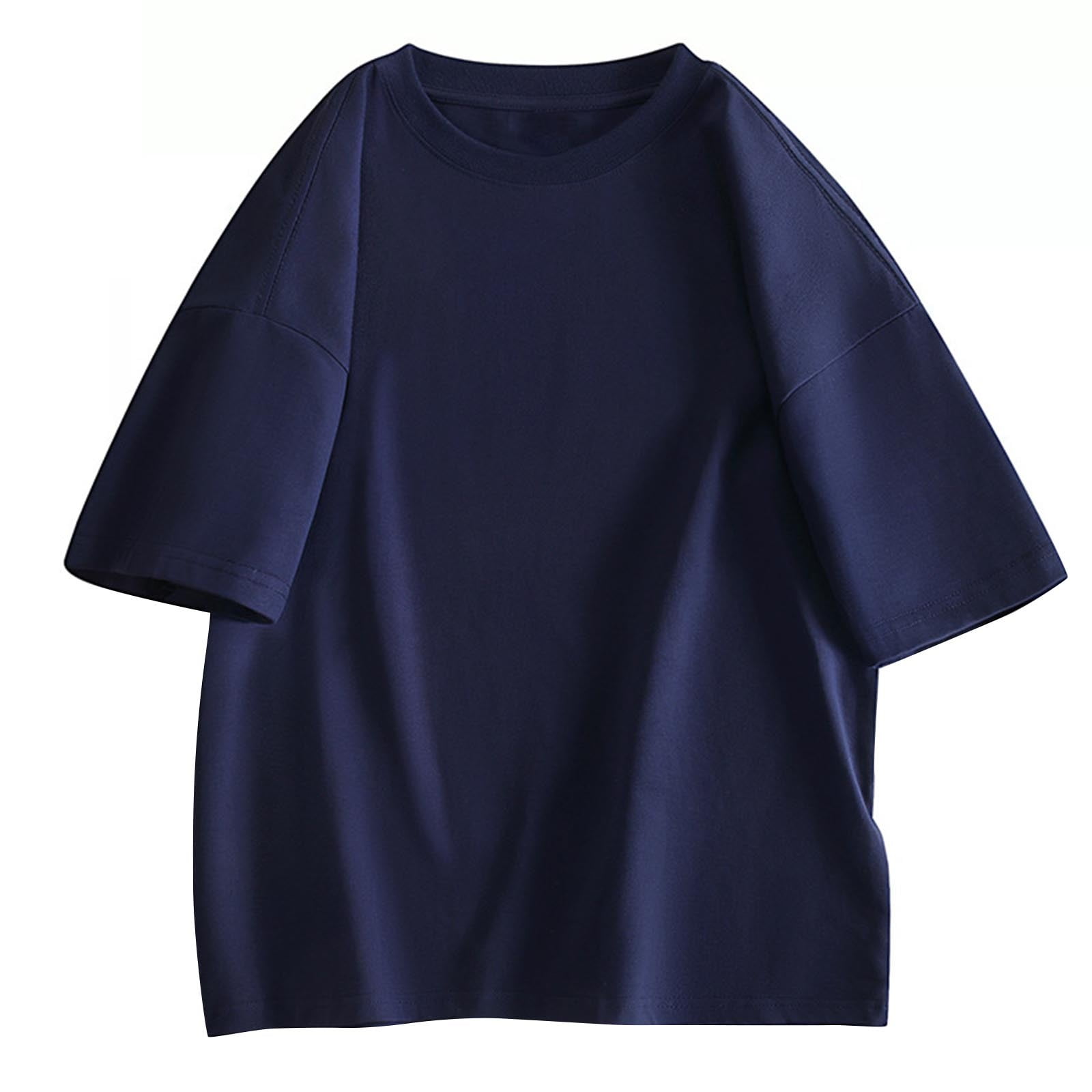 Dwnval Camicie Donna A Righe, Maniche Corte, Girocollo, 95% Cotone, Taglie XS-XXL, Top Estivi Leggeri E Elastici, Per Uscite E Relax
