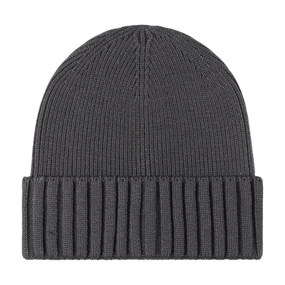 AHTJRT Men's Beanie Hat Fashion Solid Color Caps Winter Warm Knit Ski Cap Trawler Fisherman Beanie Outdoor Snow Ski Toboggan Hats Gray#02 Free Size