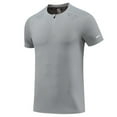 thumbnail image 1 of AHTJRT Men's Breathable Hollow Quarter Zipper Athletic Top for Gym and Workout with Quick-Dry Fabric Gray 2XL, 1 of 6