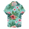 thumbnail image 1 of AHTJRT Men's Classic Retro Aloha Shirt Gradient Palm Fronds Tropical Hippie Style Multicolor XL, 1 of 5
