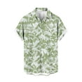 thumbnail image 1 of AHTJRT Men's Classic Retro Aloha Shirt Hibiscus Watercolor Design Vibrant Family BBQs Green M, 1 of 4