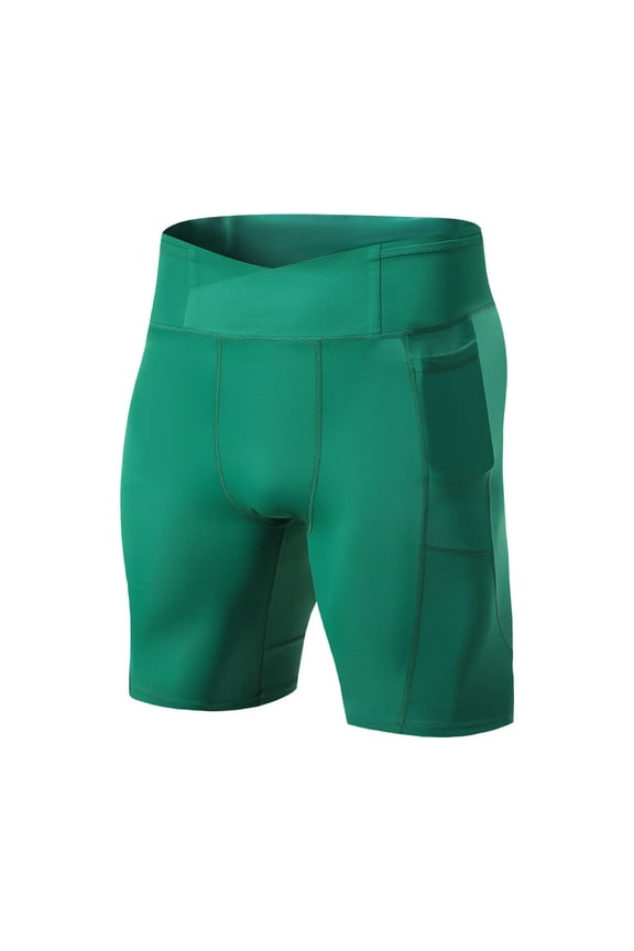 Men's Comfortable Stretch Leggings for Yoga with Moisture-Wicking and Breathable Compression Fit Green S