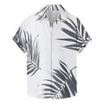 thumbnail image 1 of AHTJRT Men's Cuban Collar Shirt Gradient Palm Fronds Beach Bonfire Gatherings Multicolor 2XL, 1 of 5