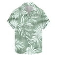 thumbnail image 1 of AHTJRT Men's Cuban Collar Shirt Monstera Leaf Variations Cozy Bonfire Nights Multicolor 2XL, 1 of 5
