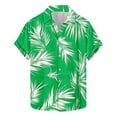 thumbnail image 1 of AHTJRT Men's Cuban Collar Shirt Monstera Leaf Variations Cozy Bonfire Nights Multicolor S, 1 of 5