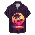 thumbnail image 1 of AHTJRT Men's Drop Shoulder Hawaiian Shirt Abstract Pineapple Geometry Island Vibes Multicolor 4XL, 1 of 5