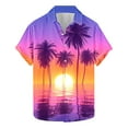 thumbnail image 1 of AHTJRT Men's Drop Shoulder Hawaiian Shirt Abstract Pineapple Geometry Island Vibes Multicolor S, 1 of 5