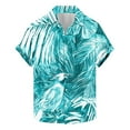 thumbnail image 1 of AHTJRT Men's Drop Shoulder Hawaiian Shirt Neon Coconut Silhouettes Cruise Ship Formal Nights Multicolor 2XL, 1 of 5