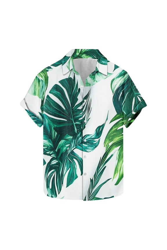 Men's Drop Shoulder Hawaiian Shirt Neon Coconut Silhouettes Cruise Ship Formal Nights Multicolor M