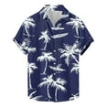 thumbnail image 1 of AHTJRT Men's Drop Shoulder Hawaiian Shirt Tropical Fern Layers Poolside Relaxation Multicolor S, 1 of 5