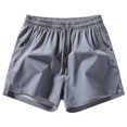 thumbnail image 1 of AHTJRT Men's Lightweight Quick-Dry Shorts with Elastic Waist and Zip Pockets Gray XL, 1 of 3