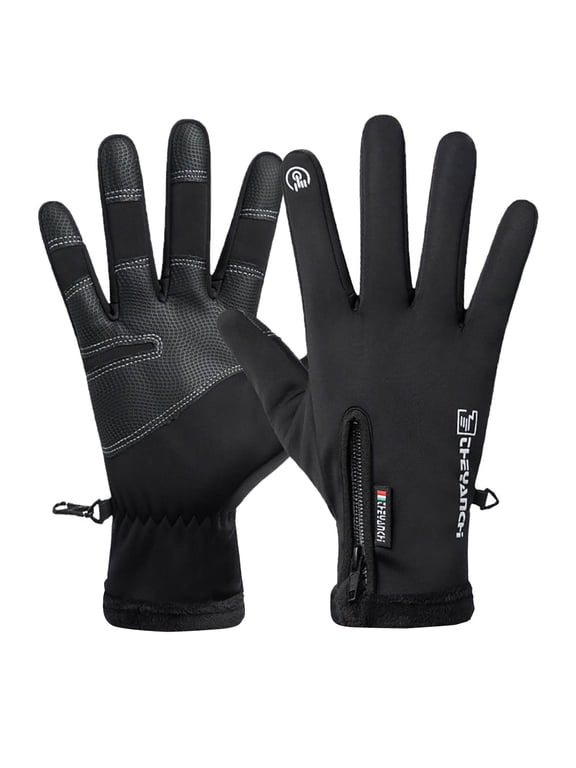 Men's Motorcycle Gloves Non-Slip Touchscreen Racing Drivers Gloves Utility Winter Windproof Riding Biking Driving Gloves Black XL