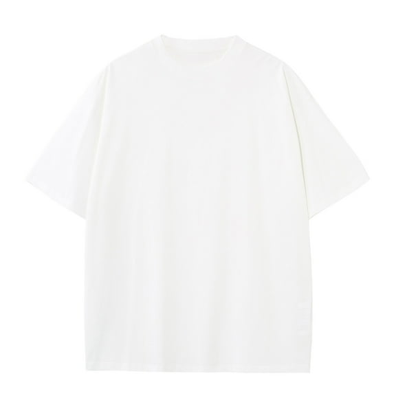 AHTJRT Men's Oversized Casual T Shirt Soft Relaxed Fit Versatile Lightweight a Tees White 3XL
