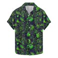 thumbnail image 1 of AHTJRT Men's Palazzo Shirt Pineapple Monstera Leaf Marbling Beachside Gatherings Multicolor 4XL, 1 of 5