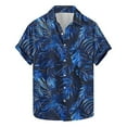 thumbnail image 1 of AHTJRT Men's Palazzo Shirt Pineapple Monstera Leaf Marbling Beachside Gatherings Multicolor 4XL, 1 of 5