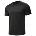 thumbnail image 1 of AHTJRT Men's Quick Dry Moisture Wicking Outdoor Running Sports Casual Short Sleeve Tees Black S, 1 of 9