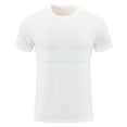 thumbnail image 1 of AHTJRT Men's Raglan Short Sleeve Compression Workout T-Shirts Cool Dry Sports Base Layer Athletic Undershirts White 3XL, 1 of 3
