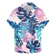 thumbnail image 1 of AHTJRT Men's Short Sleeve Button-Down Banana Leaf Textures Elegant Get-Togethers Multicolor 5XL, 1 of 5
