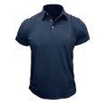 thumbnail image 1 of AHTJRT Men's Short Sleeve Tech Golf Shirt with Active T-Shirt Design and Lapel Collar Dark Blue M, 1 of 7