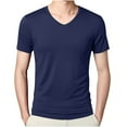 thumbnail image 1 of AHTJRT Men's Soft Short Sleeve Moisture Wicking V-Neck Workout Casual Athletic Gym Tee Tops Blue 2XL, 1 of 6