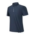 thumbnail image 1 of AHTJRT Men's Stretch Golf Shirt Short Sleeve Dry-Fit T-Shirt for Tennis and Polo Dark Blue 5XL, 1 of 7