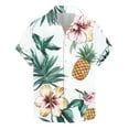 thumbnail image 1 of AHTJRT Men's Summer Beach Shirt Pineapple Geometry Casual Beach Outings Multicolor S, 1 of 5