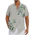 thumbnail image 1 of AHTJRT Men's Summer Beach Shirt Shell Spiral Geometry Vibrant Coastal Styling Gray L, 1 of 5