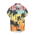 thumbnail image 1 of AHTJRT Men's Summer Beach Shirt Tropical Fern Layers Family Beach Days Multicolor XL, 1 of 7