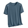 thumbnail image 1 of AHTJRT Men's Summer Cooling Ice Silk Short Sleeve T-Shirts Loose Breathable Quick Dry Sports Clothing Light Blue XL, 1 of 6