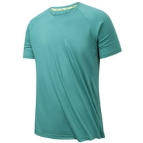 AHTJRT Men's UPF 50  Sun Protection Swim Shirt Short Sleeve Lightweight and Quick-Drying Rash Guard Green 4XL